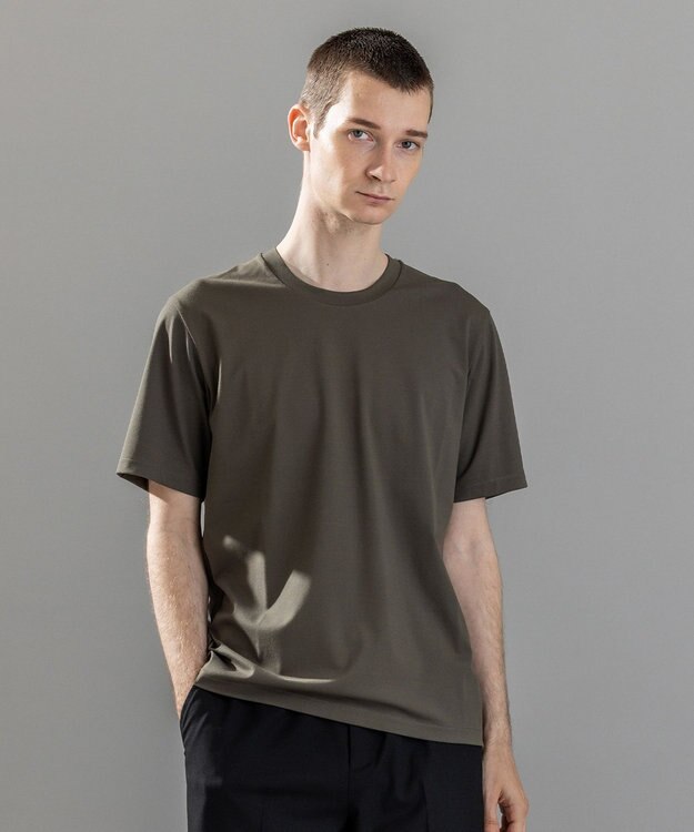 JOSEPH HOMME 新素材【新色追加】ハイゲージベアスムース　クルーネックＴシャツ 【新色】ダークグリーン系