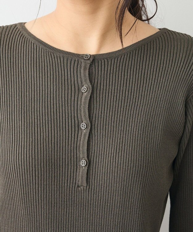 CRAFT STANDARD BOUTIQUE ヘンリーネック袖フレアプルオーバー Gray