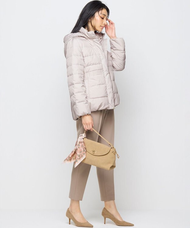 組曲 S ライトタフタショートダウンコート アイスグレー系