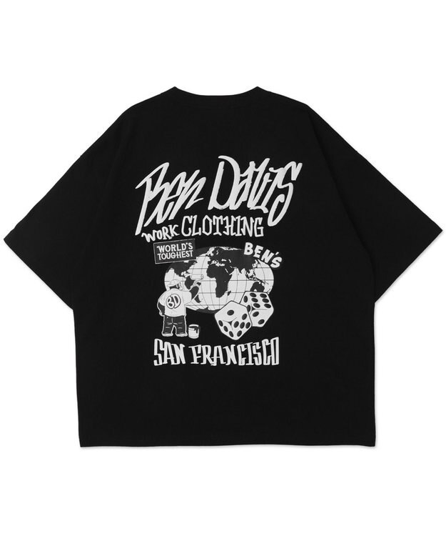 WEGO 【ユニセックス着用ITEM】別注BENDAVISアンサンブルグラフィックT ブラック