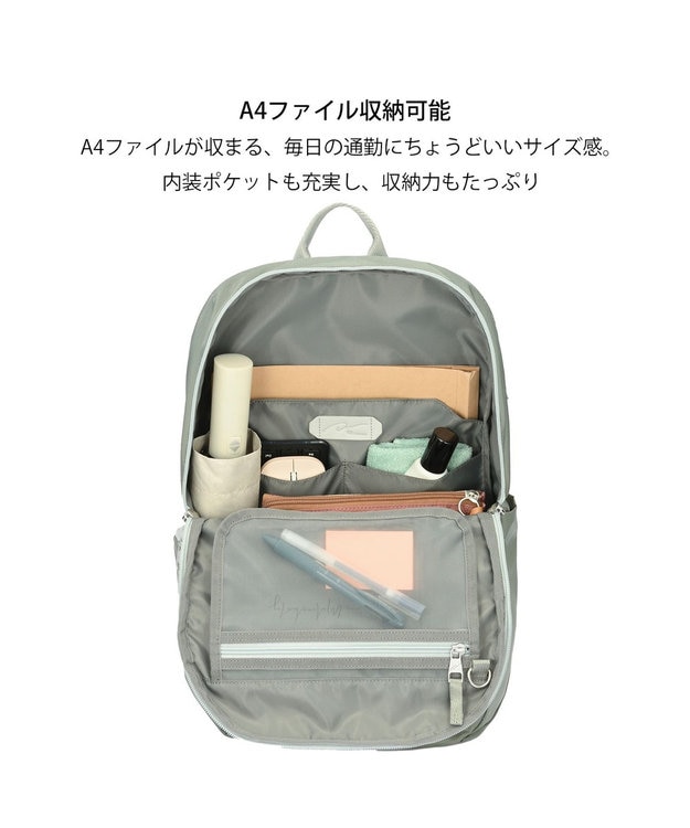 ACE BAGS & LUGGAGE W&.Day/Night モルテルン ラウンドリュック A4サイズ 14.0インチPC収納 20492 ダブルアンド セージグレー