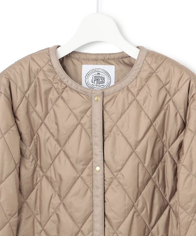 J.PRESS LADIES 【WEB限定カラーあり・洗える】コンパクトタフタキルティング ブルゾン ベージュ系
