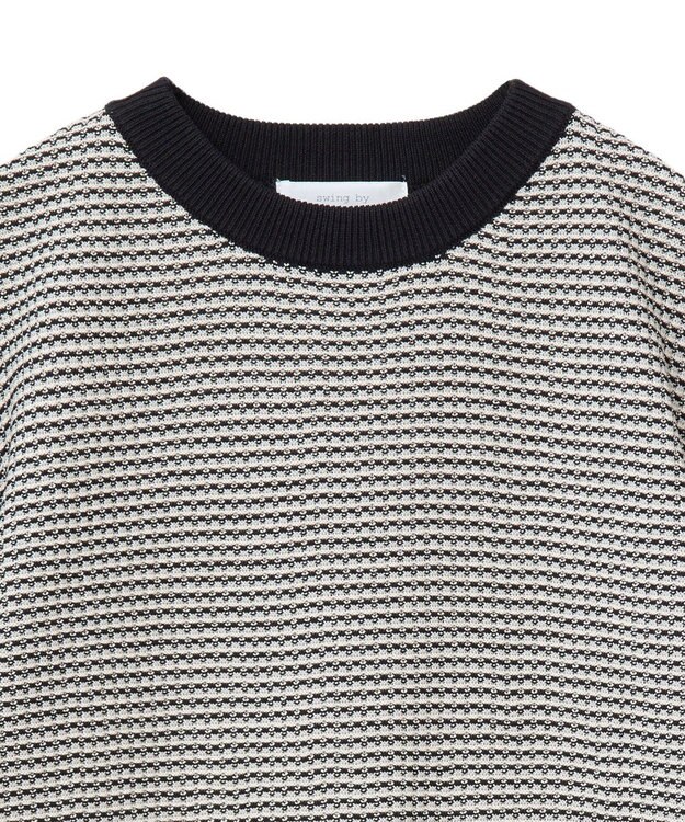 Green Parks ・ｓｗｉｎｇ　ｂｙ　マルチカラージャカードニット Gray