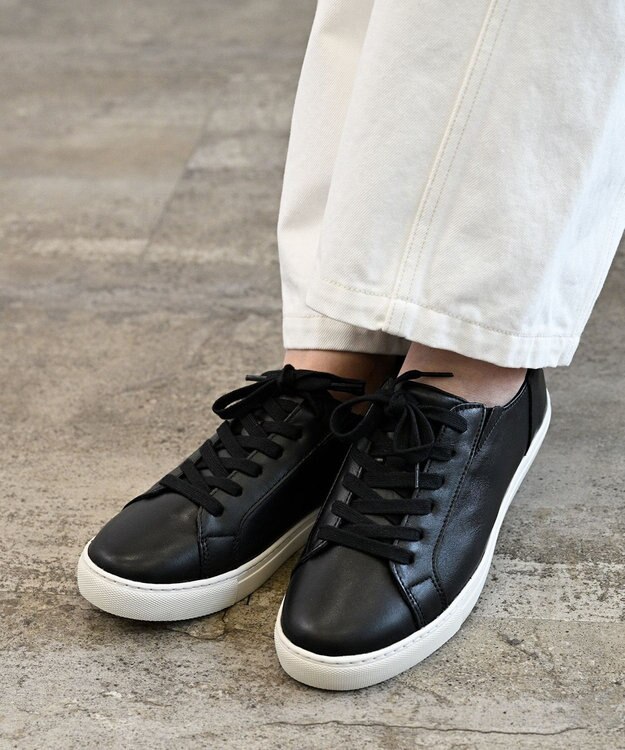 Pointer 本革スライドオンスニーカー ブラック