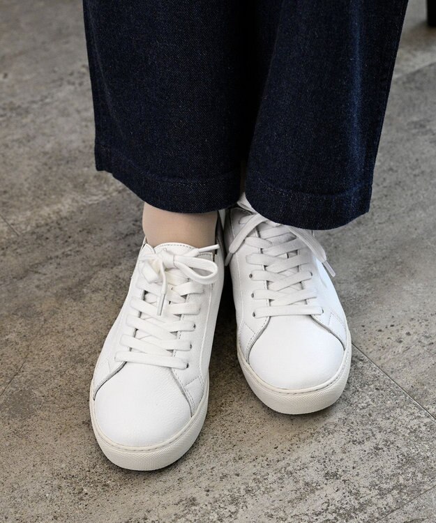 Pointer 本革スライドオンスニーカー ホワイト