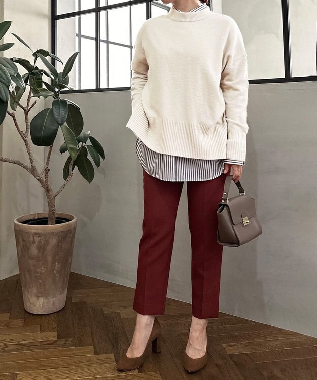 UNFILO L 【新色追加】ふわふわ クルーネックニット オフ