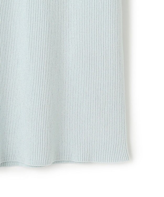 ICB L 【洗える】ハイゲージリブベーシック プルオーバーニット アッシュブルー系