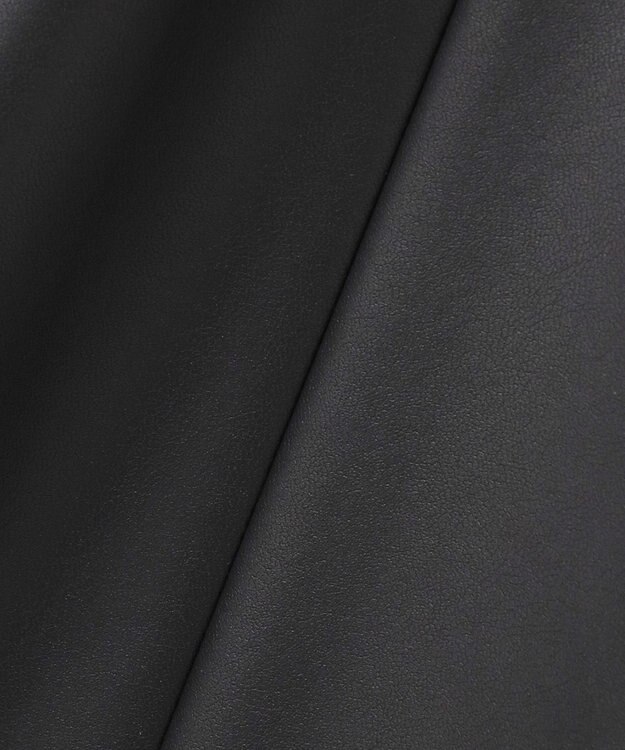 ICB フェイクレザー ナロースカート（サスペンダー付き） ブラック系