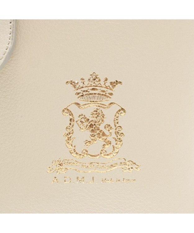 A.D.M.J. 【牛革】クラシックアニルブリロ/アールデコバケットトート18cm(ショルダーストラップ付) ムーン