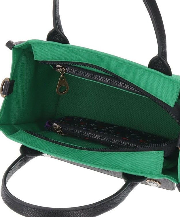 ANNA SUI ヴィンテージボタン 2wayトート グリーン