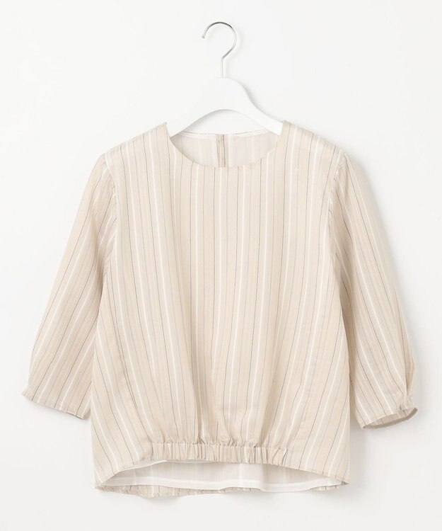 J.PRESS LADIES L 【WEB限定カラーあり】ランダムシアーストライプ カットソー ベージュ系1