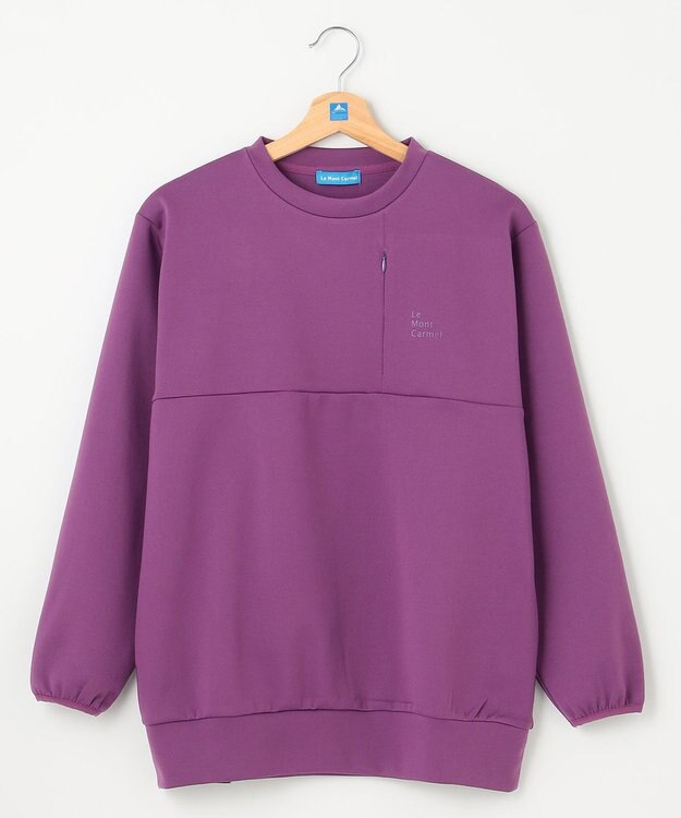 SHARE PARK LADIES 【UVカット・吸水速乾・ストレッチ・軽量・アンチピリング 】ダンボールクルーネックスウェット（S・Mサイズ） パープル系