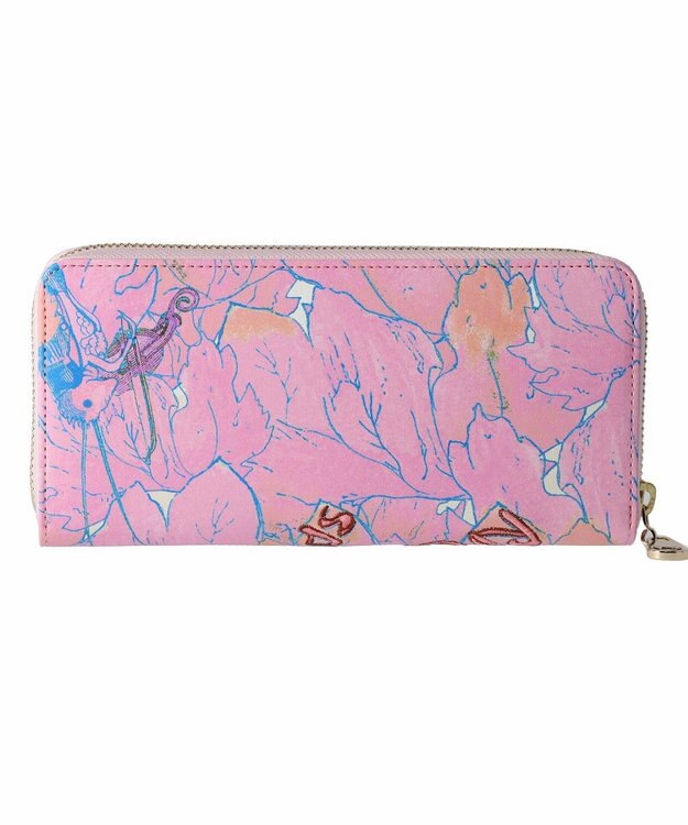 tsumori chisato CARRY 葉っぱ ラウンドファスナー長財布 ピンク