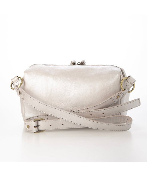 UNBILLION ピークスピーク PEAKS PEAK / 牛革レザーメッシュボディショルダー シルバー