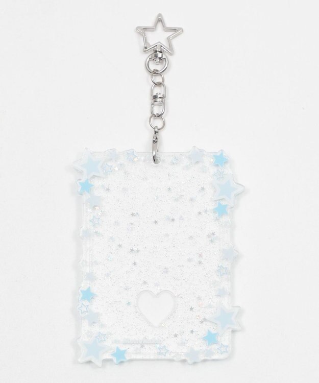 WEGO 【痛バ＆推し活】キラキラスターカードホルダーキーホルダー サックス