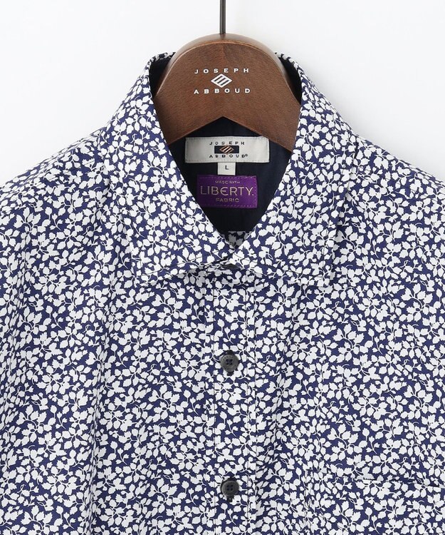 JOSEPH ABBOUD 【リバティー柄】プリントシャツ ダルブルー系5