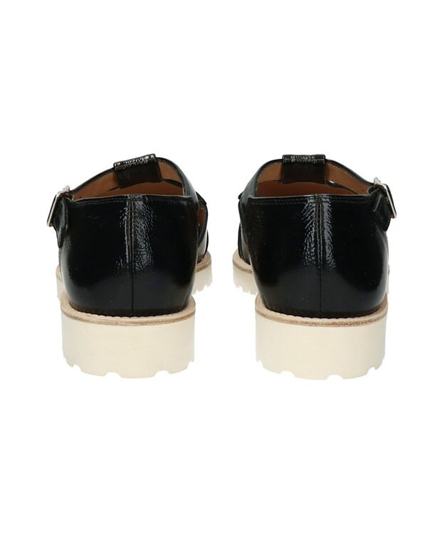 INTER-CHAUSSURES 【PASCUCCI】ソフトスクエアトウグルカシューズ ブラックエナメル