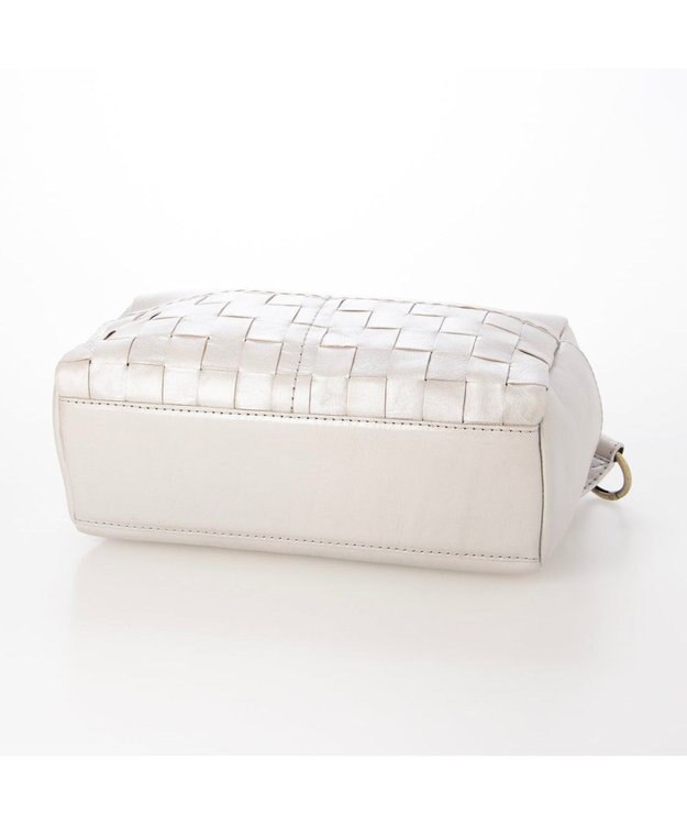 UNBILLION ピークスピーク PEAKS PEAK / 牛革レザーメッシュボディショルダー シルバー