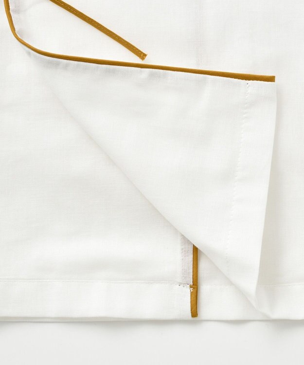 京和晒綿紗 【BABY】ベビーガーゼローブ　3重合わせ マスタードバイアス