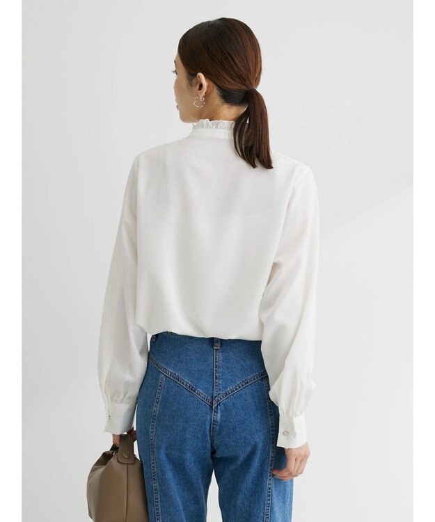 Green Parks ・ＥＬＥＮＣＡＲＥ　ＤＵＥ　ハシゴレースブラウス Off White