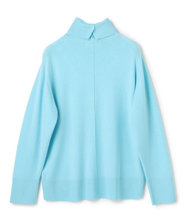 UNFILO カシミヤビスコース ニットタートル サックス