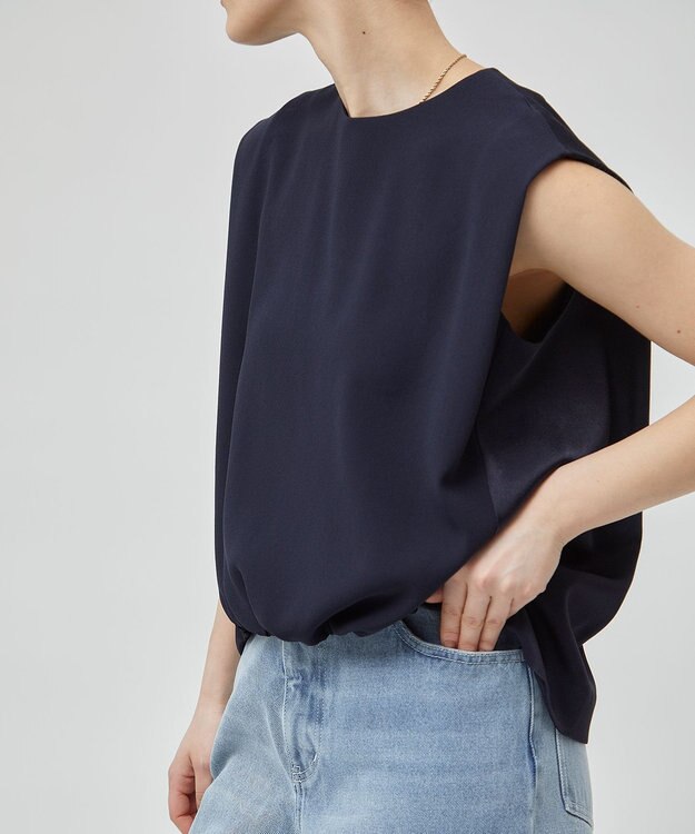 BEIGE， 【洗える】CINDY / ノースリーブブラウス Navy