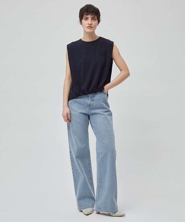 BEIGE， 【洗える】CINDY / ノースリーブブラウス Navy