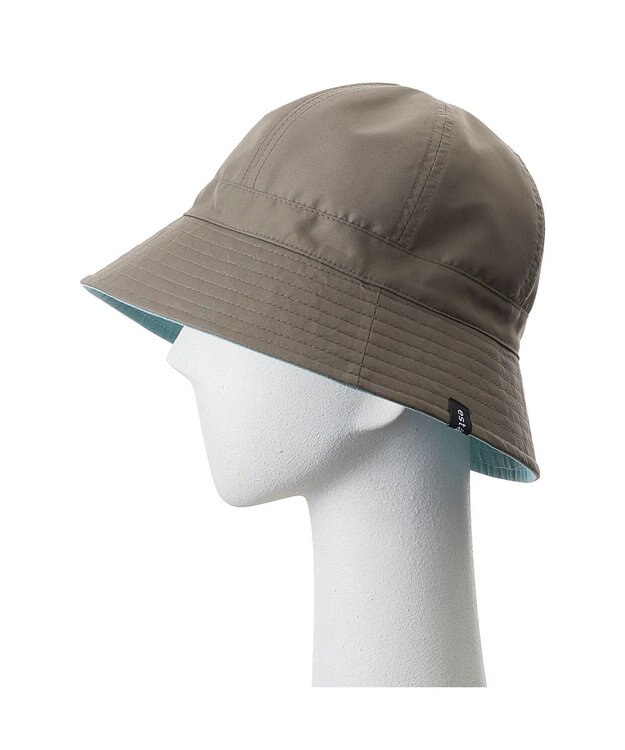 MOONBAT 【洗える】estaa 撥水 丸天バケットハット リバーシブル UV カーキー