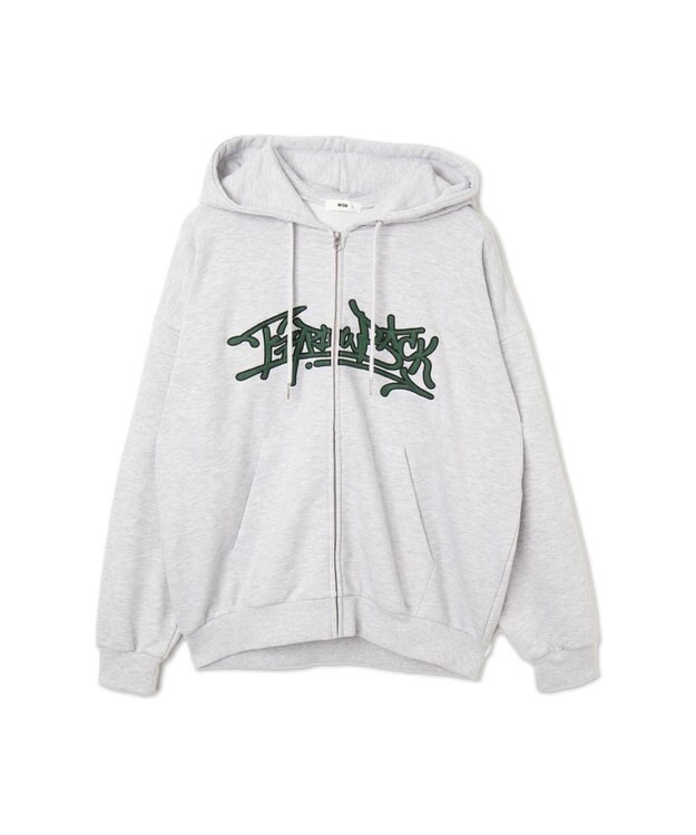 WEGO ワッペンロゴジップパーカー アッシュグレー