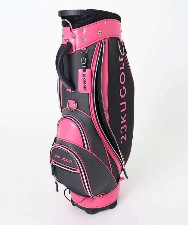 23区GOLF 【WOMEN】合皮×デニム調キャディバッグ 他と被らない 大人ピンクが初登場 ブラック系