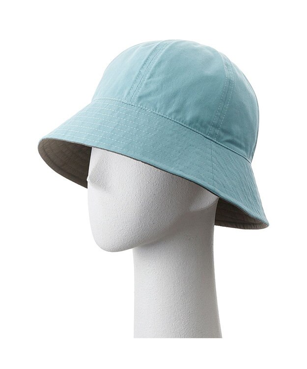 MOONBAT 【洗える】estaa 撥水 丸天バケットハット リバーシブル UV カーキー