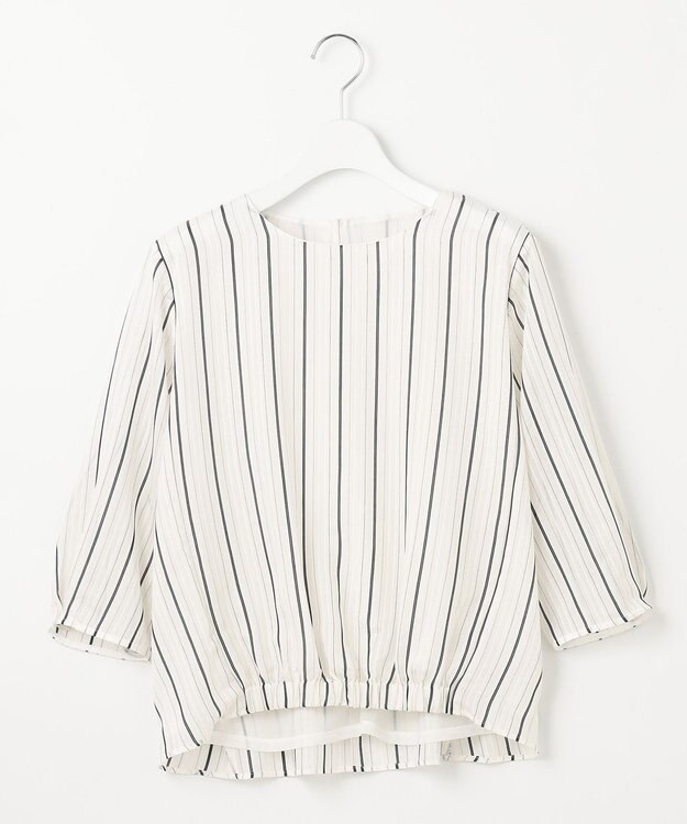 J.PRESS LADIES L 【WEB限定カラーあり】ランダムシアーストライプ カットソー ホワイト系1