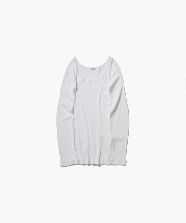 ATON COMPACT RIB | ロングスリーブＴシャツ WHITE