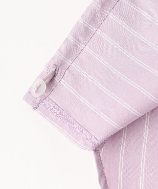 ANY SIS クロップドヨークハオリ シャツ ラベンダーストライプ