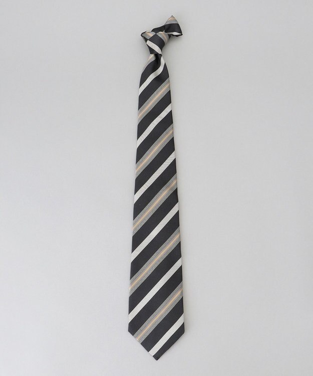 GOTAIRIKU GOTAIRIKU別注【日本製】シルク ネクタイ_レジメンタル ブラック系1