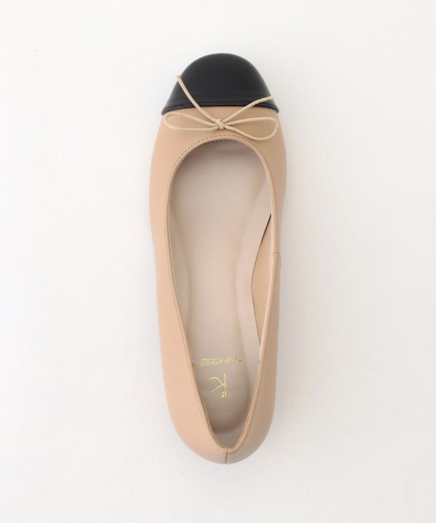 組曲 バイカラーバレエシューズ ベージュ系