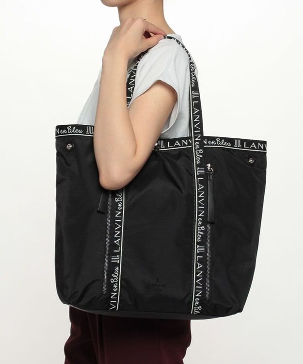 LANVIN en Bleu エヴリー ポーチ付トートバッグ ブラック