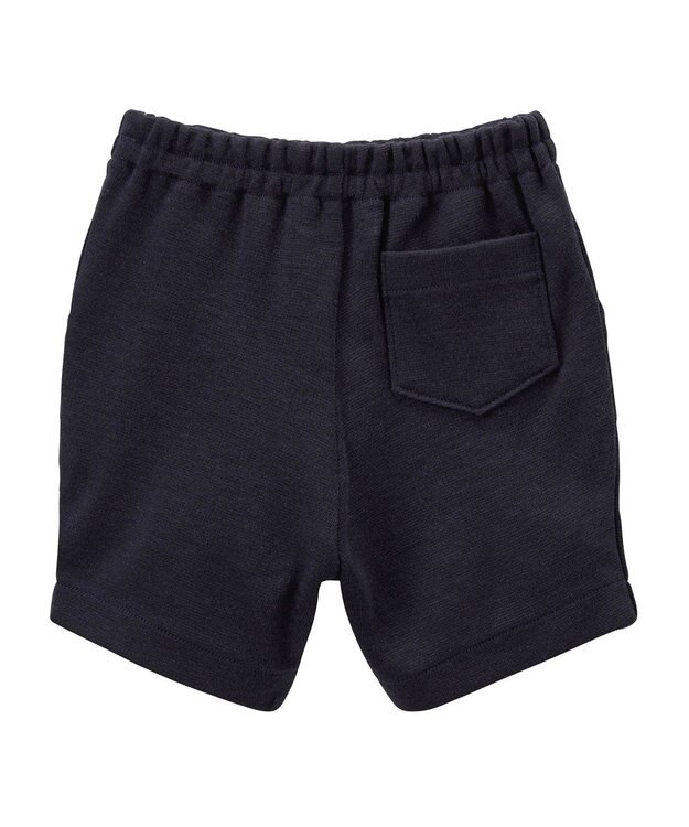 MIKI HOUSE HOT BISCUITS 【ミキハウス】【95-130cm】 ポンチジャージ素材のハーフパンツ(ひざ上丈) 紺