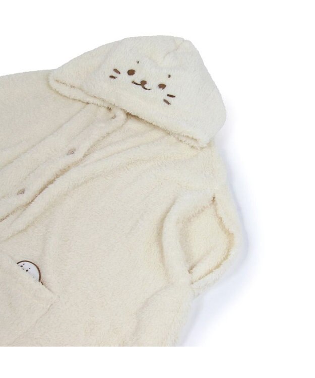 Mother garden あったか 袖なしケープ 《しろたん＆羊》レディース フリーサイズ ホワイト