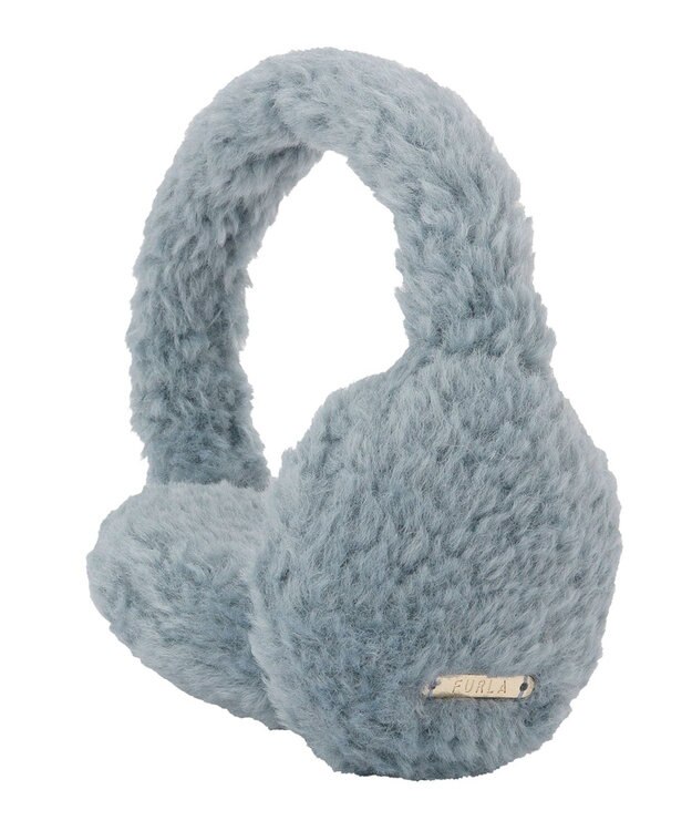 MOONBAT 【ギフトBOX付】FURLA ムートン風ふわふわイヤーマフ サックスブルー