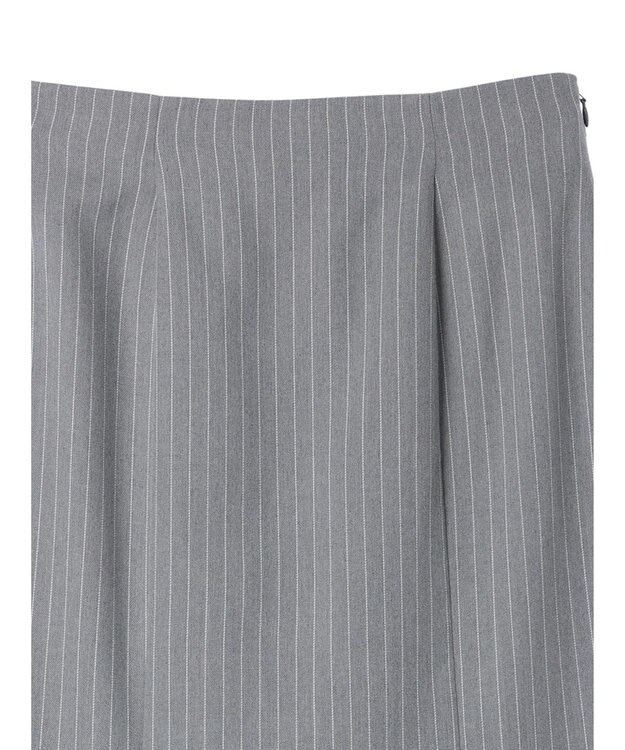 earth music&ecology ピンストライプマーメイドスカート Stripe Light Gray