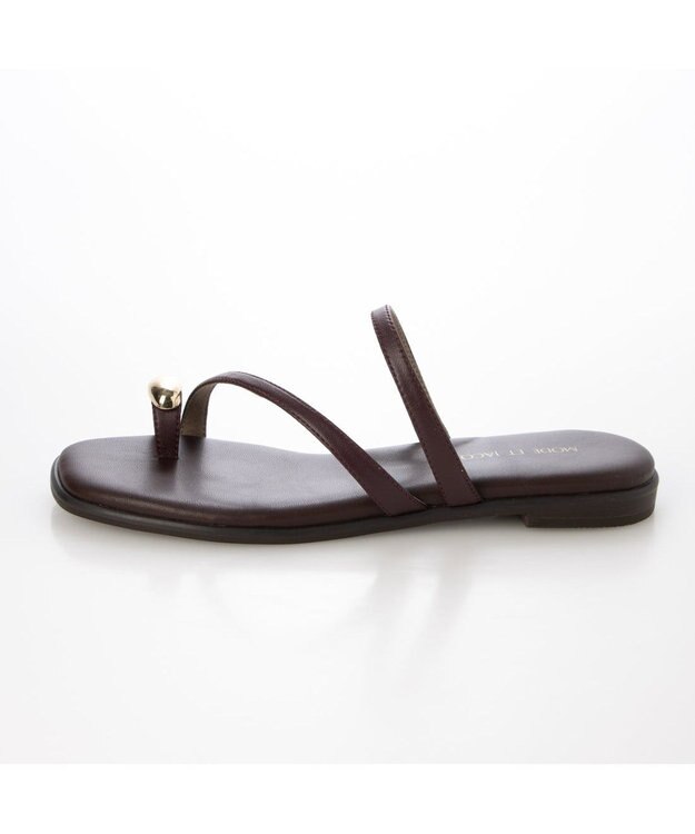 MODE ET JACOMO <MODE ET JACOMO>リングフラットトングサンダル ダークブラウン