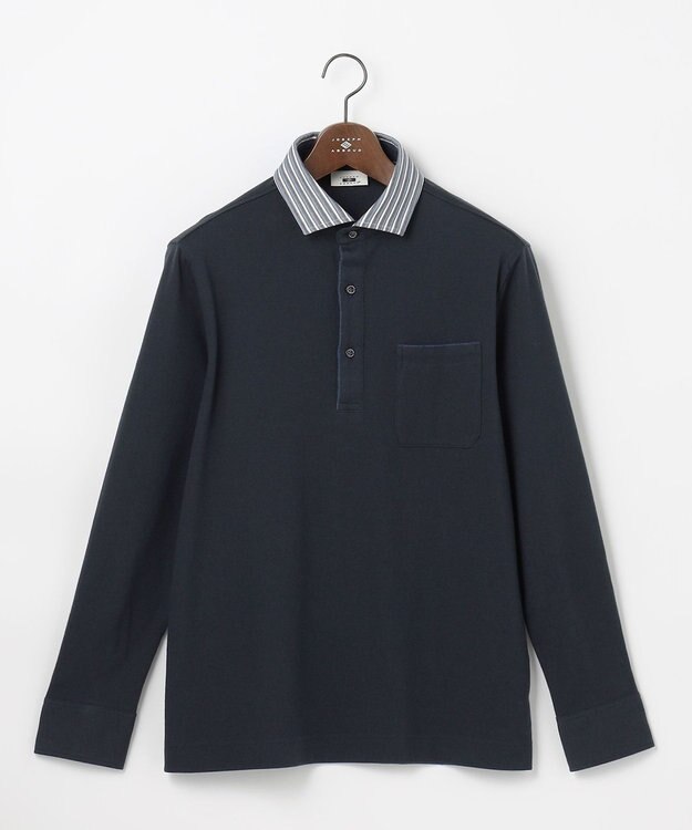 JOSEPH ABBOUD 【軽量・保形・快適な肌触り】ウィンターダディポロ ネイビー系1