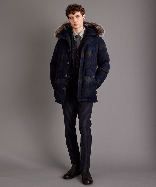 JOSEPH ABBOUD 【日本製】ウールシルクソリッド ネクタイ ライトグレー系