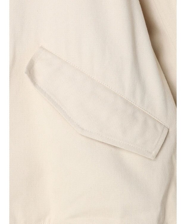 earth music&ecology パーカー付きミリタリーブルゾン Ecru