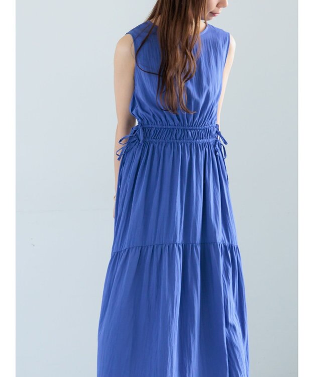 Te chichi ドロストティアードワンピース ブルー