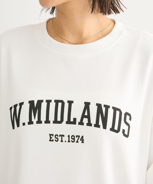 Green Parks アソートロゴミニ裏毛プルオーバー Off White