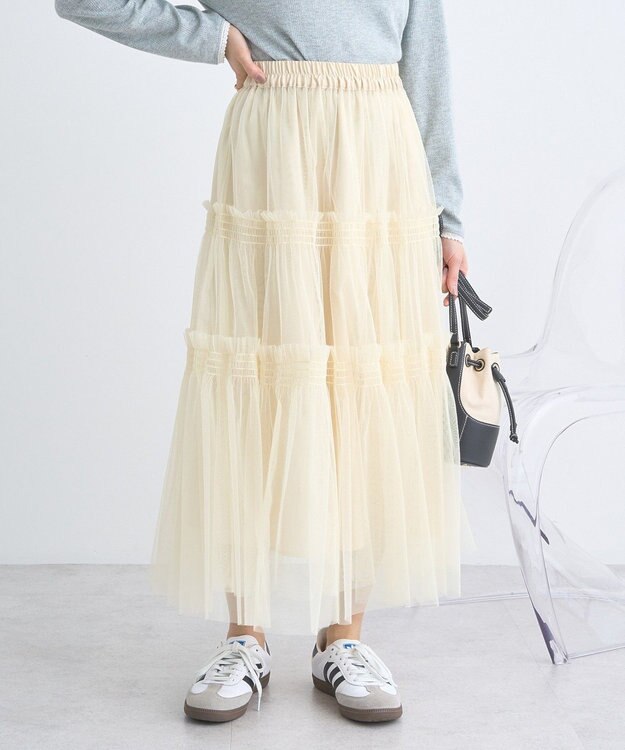 フリルチュールティアードスカート / earth music&ecology