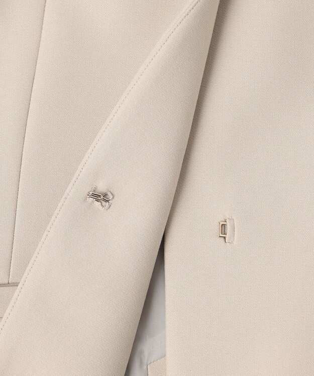 ANY SIS 【洗える】褒めらレディノーカラー ジャケット ライトベージュ