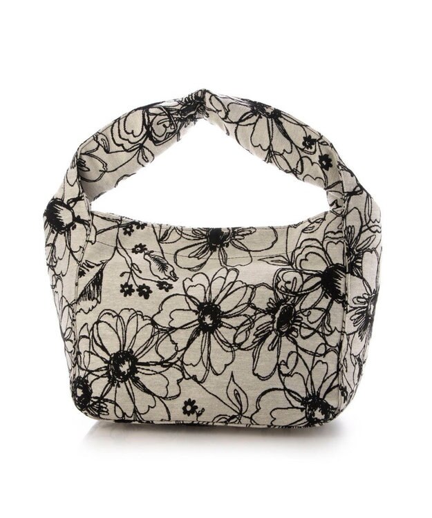 UNBILLION カシュカシュ cache cache / フラワー＆アニマル柄ワンハンドルバッグ アイボリー